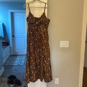 GAP Tie-Front Cutout Maxi Dress